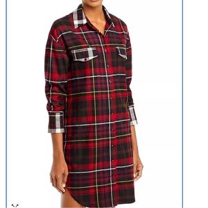 Alice & Olivia Plaid Button-Up Shirt Dress
